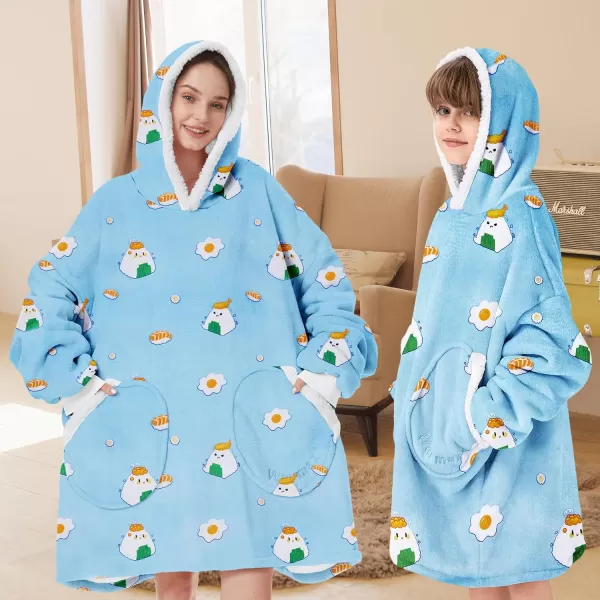 Zando Blanket Hoodie 2024 Wearable Blanket Kids and Adult Gift Comfy Blanket Hoodie Oversized Sweatshirt Sherpa Fleece