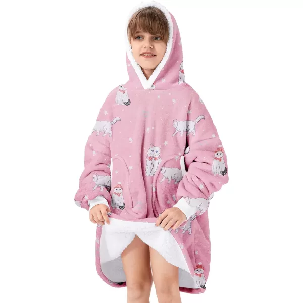 Zando Blanket Hoodie 2024 Wearable Blanket Kids and Adult Gift Comfy Blanket Hoodie Oversized Sweatshirt Sherpa Fleece