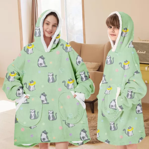 Zando Blanket Hoodie 2024 Wearable Blanket Kids and Adult Gift Comfy Blanket Hoodie Oversized Sweatshirt Sherpa Fleece