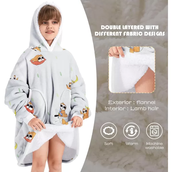 Zando Blanket Hoodie 2024 Wearable Blanket Kids and Adult Gift Comfy Blanket Hoodie Oversized Sweatshirt Sherpa Fleece