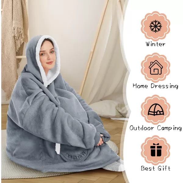 Zando Blanket Hoodie 2024 Wearable Blanket Kids and Adult Gift Comfy Blanket Hoodie Oversized Sweatshirt Sherpa Fleece