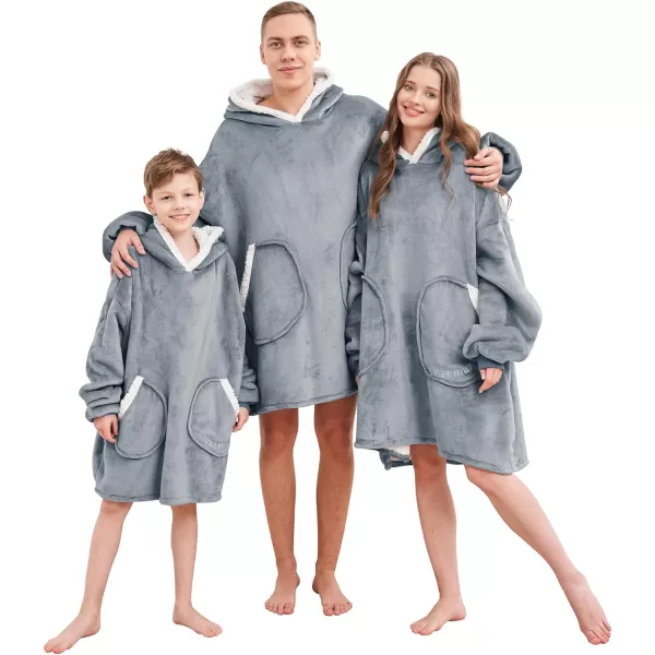 Zando Blanket Hoodie 2024 Wearable Blanket Kids and Adult Gift Comfy Blanket Hoodie Oversized Sweatshirt Sherpa Fleece