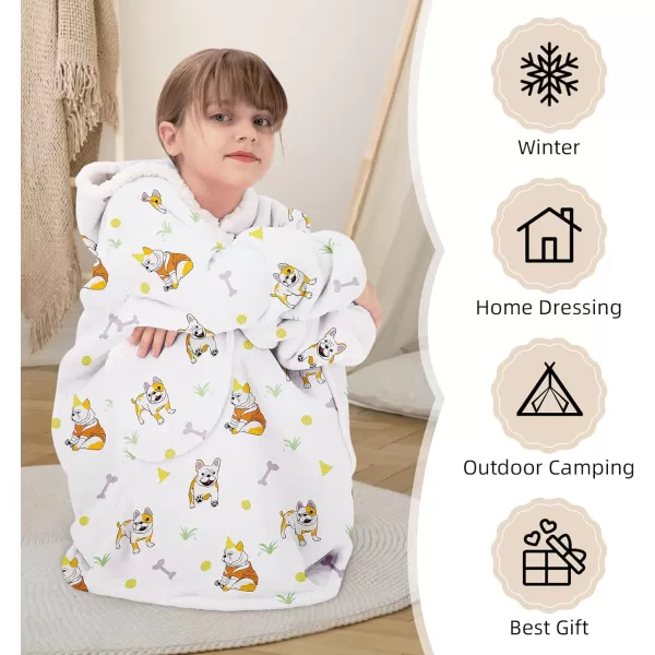 Zando Blanket Hoodie 2024 Wearable Blanket Kids and Adult Gift Comfy Blanket Hoodie Oversized Sweatshirt Sherpa Fleece