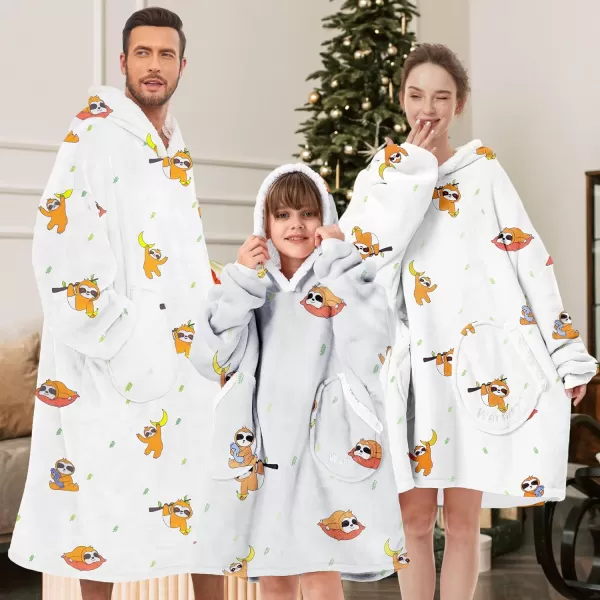 Zando Blanket Hoodie 2024 Wearable Blanket Kids and Adult Gift Comfy Blanket Hoodie Oversized Sweatshirt Sherpa Fleece