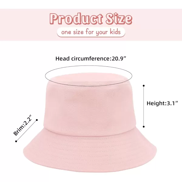 Zando Bucket Hats for Kids Cotton Bucket Hat for Girls Boys Sun Protection Bucket Hats Lightweight Packable Beach Sun Hat