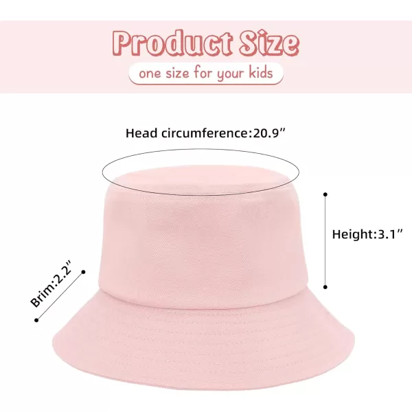 Zando Bucket Hats for Kids Cotton Bucket Hat for Girls Boys Sun Protection Bucket Hats Lightweight Packable Beach Sun Hat