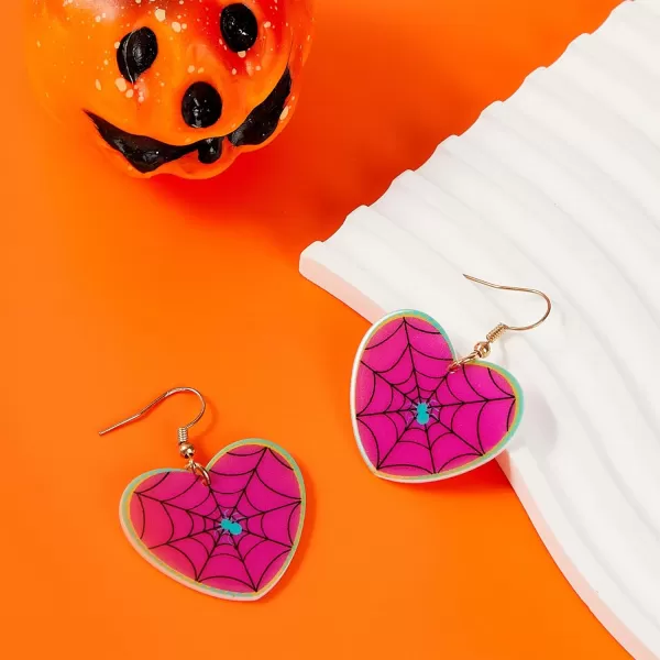 Zando Double Heart Earrings Dangle Statement Earrings for Women 80s Jewelry Accessory Party Valentine Mother's Day Gift