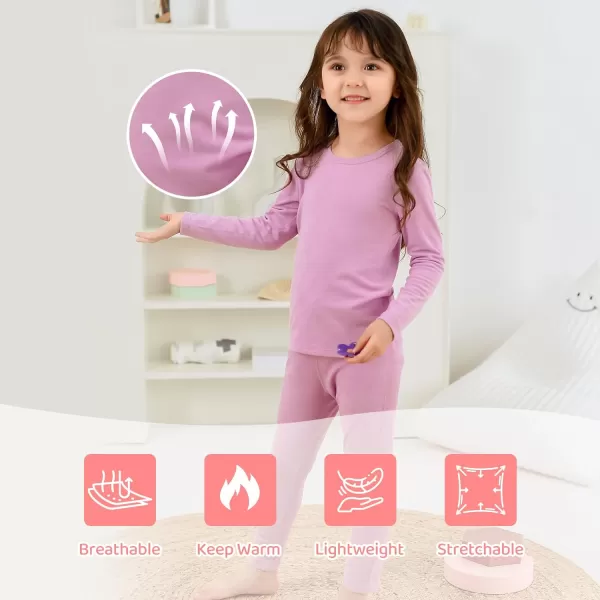 Zando Girls Thermal Underwear Set for Kids Base Layer for Toddler Boys Girls Soft Winter Long Johns Toddler Thermals