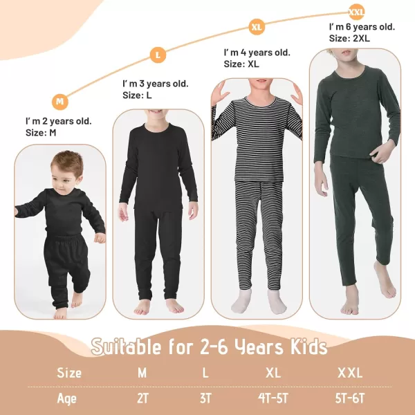 Zando Girls Thermal Underwear Set for Kids Base Layer for Toddler Boys Girls Soft Winter Long Johns Toddler Thermals