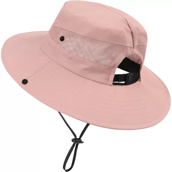 Zando Kids Bucket Hat Girls Sun Hat with Ponytail Hole UPF 50 Outdoor Hat Wide Brim Beach Summer Cap for Kids Ags 4-12
