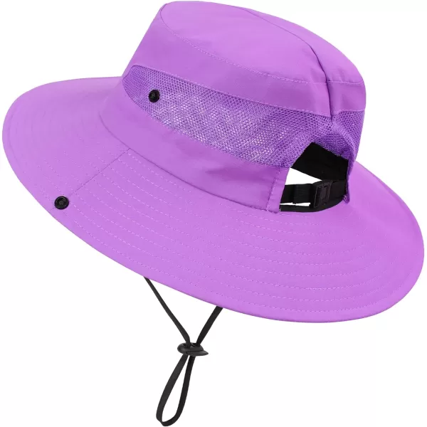 Zando Kids Bucket Hat Girls Sun Hat with Ponytail Hole UPF 50 Outdoor Hat Wide Brim Beach Summer Cap for Kids Ags 4-12