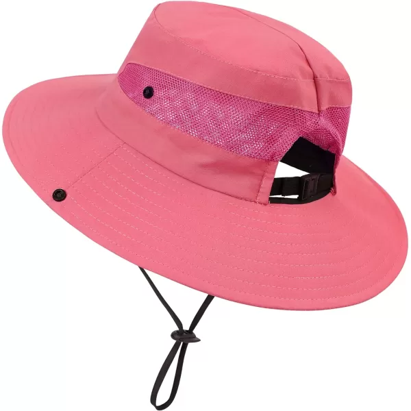 Zando Kids Bucket Hat Girls Sun Hat with Ponytail Hole UPF 50 Outdoor Hat Wide Brim Beach Summer Cap for Kids Ags 4-12
