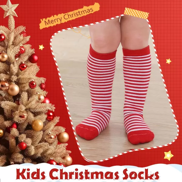 Zando Kids Child Cotton Three Stripes Sport Soccer Team Socks Uniform Tube Cute Knee High Stocking for Boys Girls