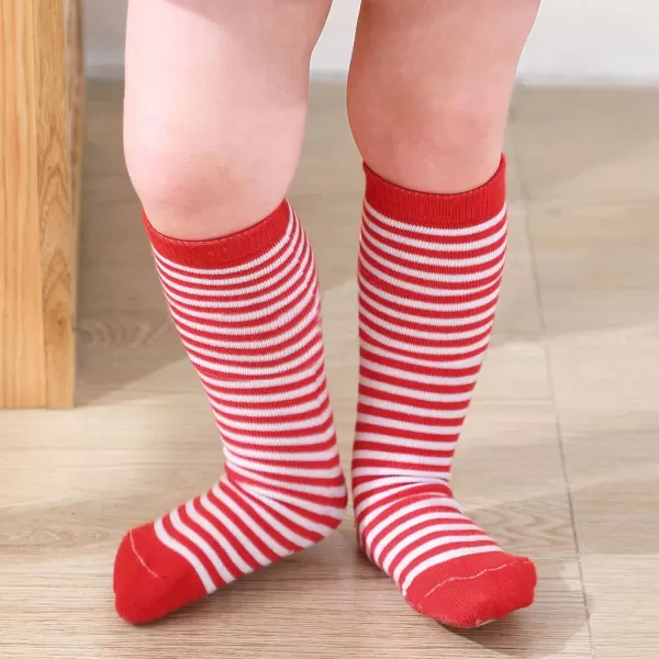Zando Kids Child Cotton Three Stripes Sport Soccer Team Socks Uniform Tube Cute Knee High Stocking for Boys Girls