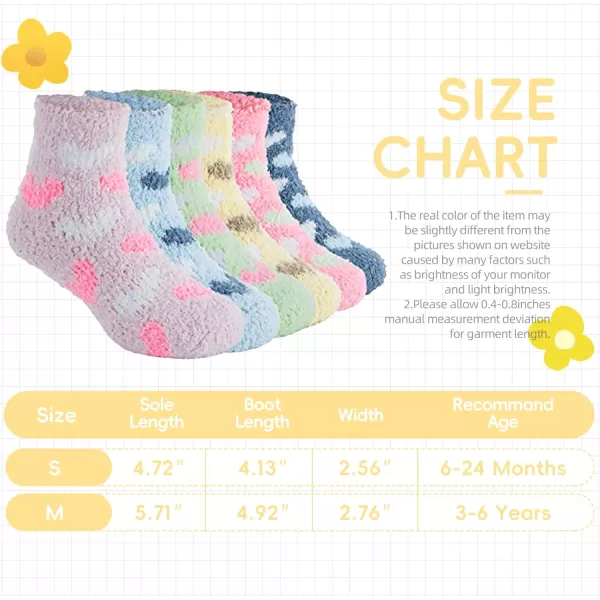 Zando Kids Fuzzy Socks Soft Christmas Slipper Socks for Kids Warm Winter Socks Comfy Fluffy Socks for Girls