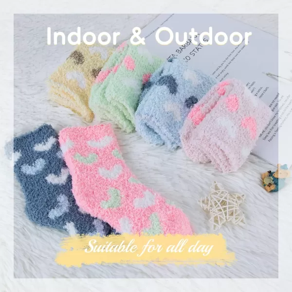 Zando Kids Fuzzy Socks Soft Christmas Slipper Socks for Kids Warm Winter Socks Comfy Fluffy Socks for Girls