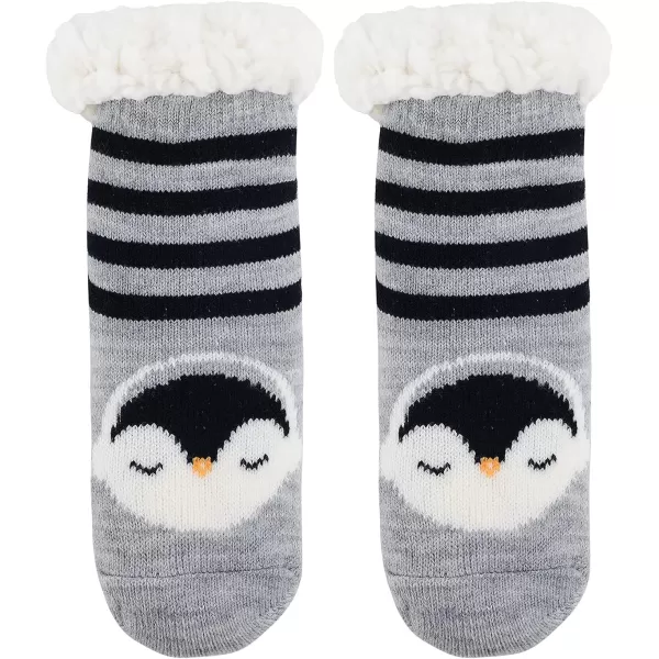 Zando Kids Girls Boys Slipper Socks Christmas Warm Fleece Fuzzy Socks Non-Skid Children Animal Thick Grip Fluffy Socks