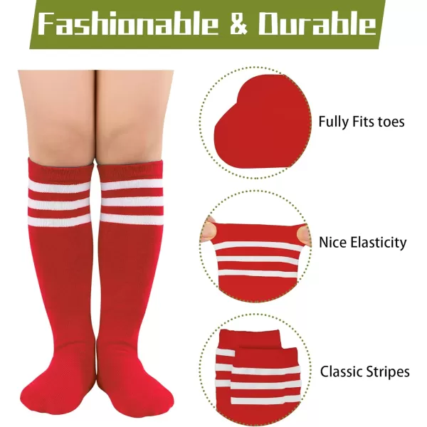Zando Kids Soccer Socks Knee High Sock for Boys Girls Cotton Kids Youth Baseball Socks Breathable Boys Athletic Socks