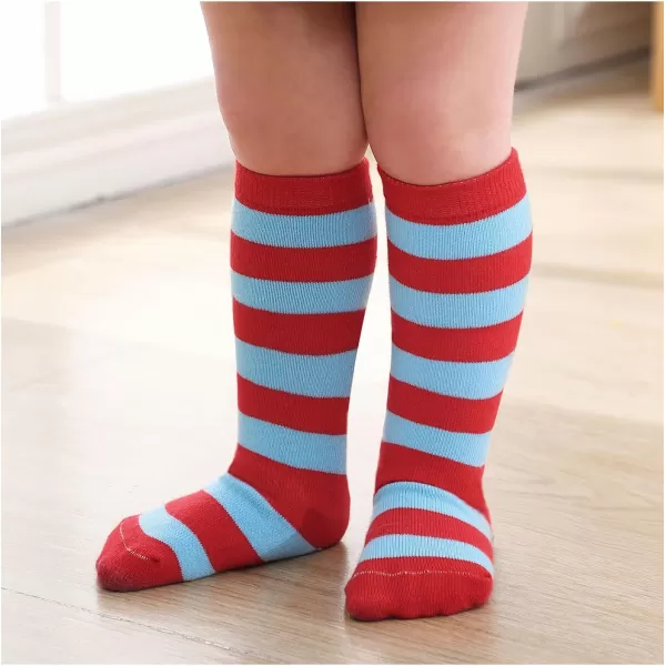 Zando Kids Soccer Socks Knee High Sock for Boys Girls Cotton Kids Youth Baseball Socks Breathable Boys Athletic Socks