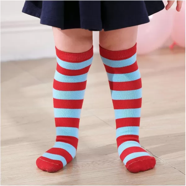 Zando Kids Soccer Socks Knee High Sock for Boys Girls Cotton Kids Youth Baseball Socks Breathable Boys Athletic Socks