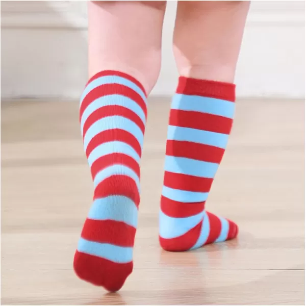 Zando Kids Soccer Socks Knee High Sock for Boys Girls Cotton Kids Youth Baseball Socks Breathable Boys Athletic Socks