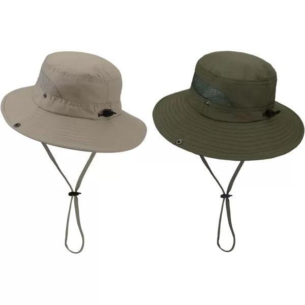 Zando Kids Sun Hat Outdoor UPF 50+ Boys Sun Hat Wide Brim Kids Fishing Bucket Hat for Kids Hiking Camping Beach Safari Hat