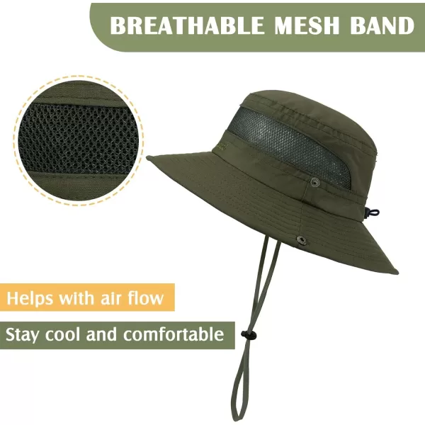 Zando Kids Sun Hat UPF 50+ Boys Sun Hat Wide Brim Kids Bucket Hat Boys Fishing Hat Bucket Hats for Kids Safari Beach Outdoor