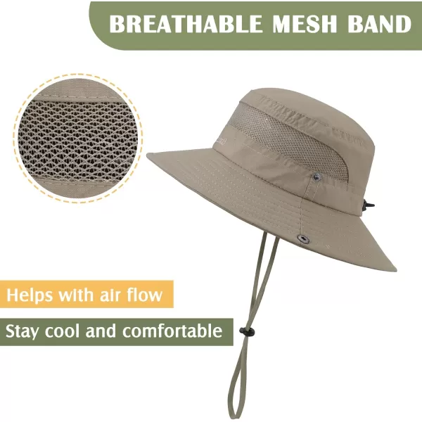 Zando Kids Sun Hat UPF 50+ Boys Sun Hat Wide Brim Kids Bucket Hat Boys Fishing Hat Bucket Hats for Kids Safari Beach Outdoor