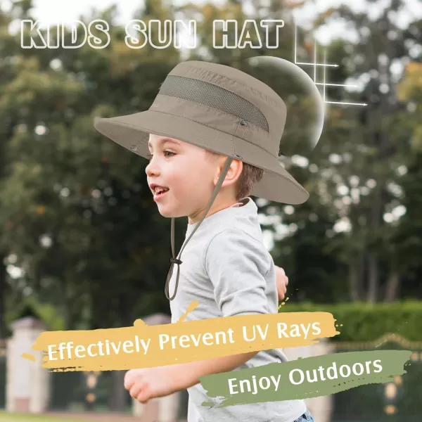Zando Kids Sun Hat UPF 50+ Boys Sun Hat Wide Brim Kids Bucket Hat Boys Fishing Hat Bucket Hats for Kids Safari Beach Outdoor