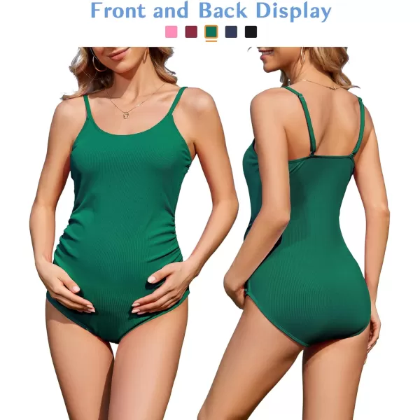 Zando Maternity Swimsuit One Piece Bathing Suit for Women Pregnancy Swim Suit High Elastic Women's Maternity Swimwear
