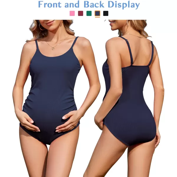 Zando Maternity Swimsuit One Piece Bathing Suit for Women Pregnancy Swim Suit High Elastic Women's Maternity Swimwear