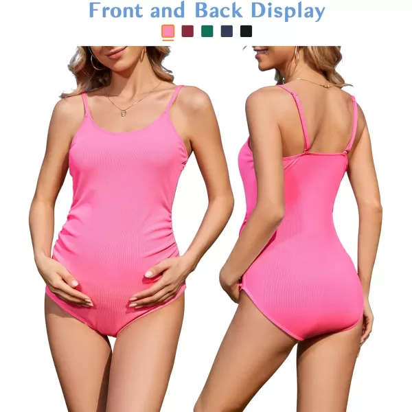Zando Maternity Swimsuit One Piece Bathing Suit for Women Pregnancy Swim Suit High Elastic Women's Maternity Swimwear