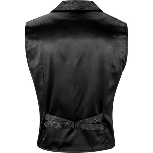 Zando Men's Suit Vest Victorian Steampunk Vest Pirate Vest Renaissance Medieval Vest Men V Neck Gothic Waistcoat