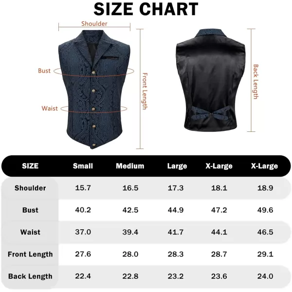 Zando Men's Suit Vest Victorian Steampunk Vest Pirate Vest Renaissance Medieval Vest Men V Neck Gothic Waistcoat