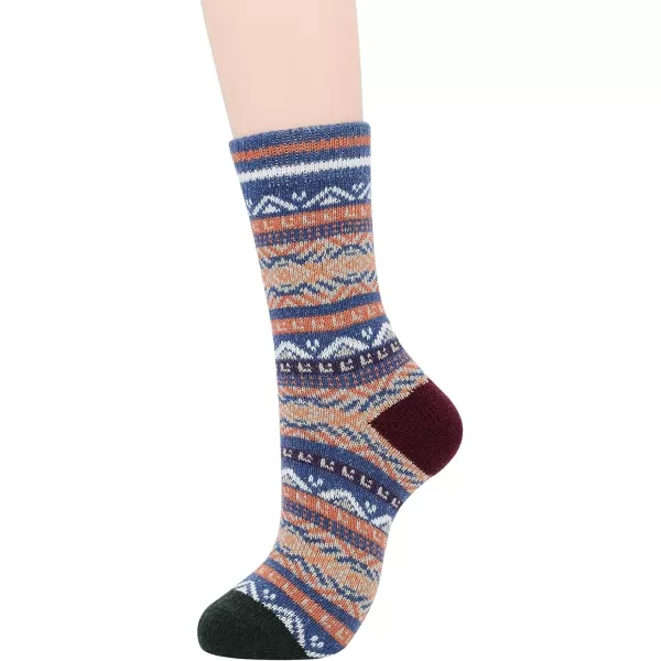 Zando Mens Wool Socks Athletic Socks Soft Warm Socks Thick Winter Socks Crew Socks Knit Cozy Socks Hiking Socks Christmas