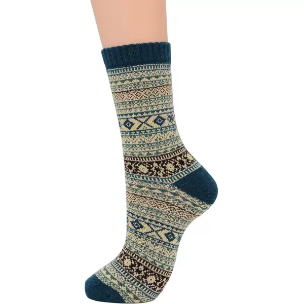 Zando Mens Wool Socks Athletic Socks Soft Warm Socks Thick Winter Socks Crew Socks Knit Cozy Socks Hiking Socks Christmas