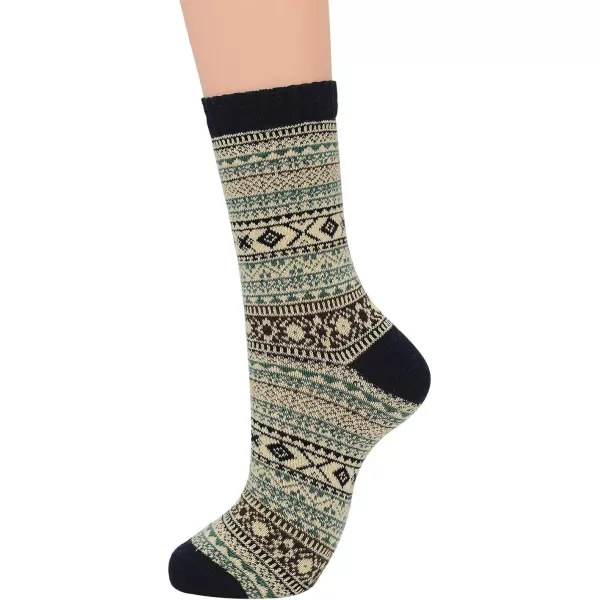 Zando Mens Wool Socks Athletic Socks Soft Warm Socks Thick Winter Socks Crew Socks Knit Cozy Socks Hiking Socks Christmas