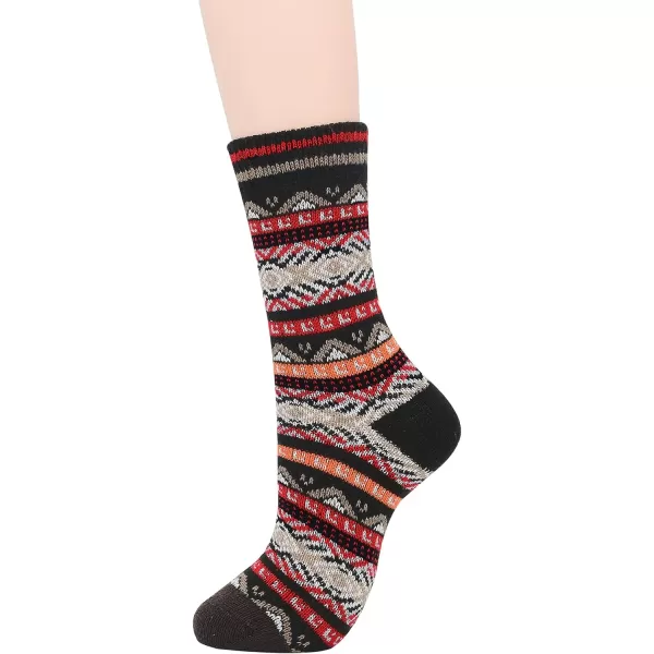 Zando Mens Wool Socks Athletic Socks Soft Warm Socks Thick Winter Socks Crew Socks Knit Cozy Socks Hiking Socks Christmas