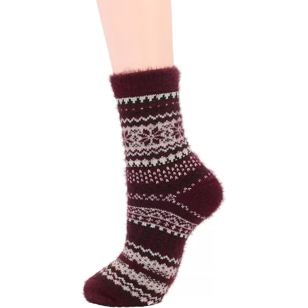 Zando Mens Wool Socks Athletic Socks Soft Warm Socks Thick Winter Socks Crew Socks Knit Cozy Socks Hiking Socks Christmas