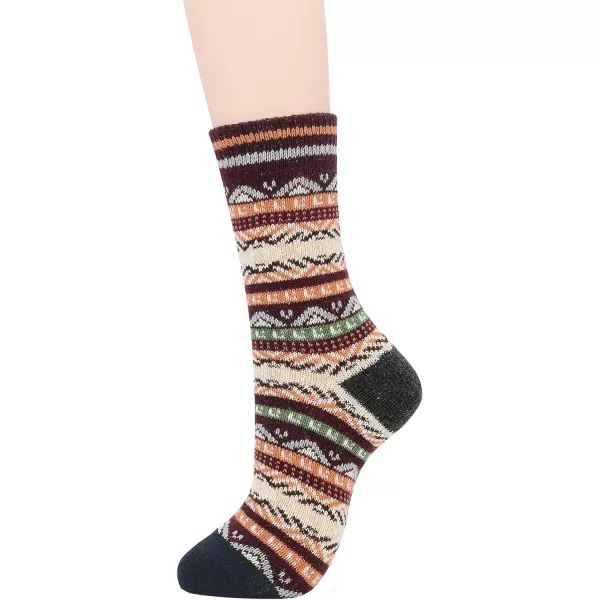 Zando Mens Wool Socks Athletic Socks Soft Warm Socks Thick Winter Socks Crew Socks Knit Cozy Socks Hiking Socks Christmas