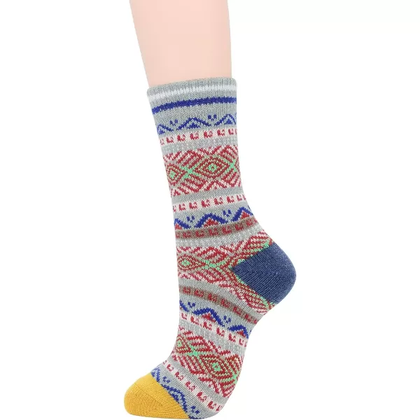 Zando Mens Wool Socks Athletic Socks Soft Warm Socks Thick Winter Socks Crew Socks Knit Cozy Socks Hiking Socks Christmas