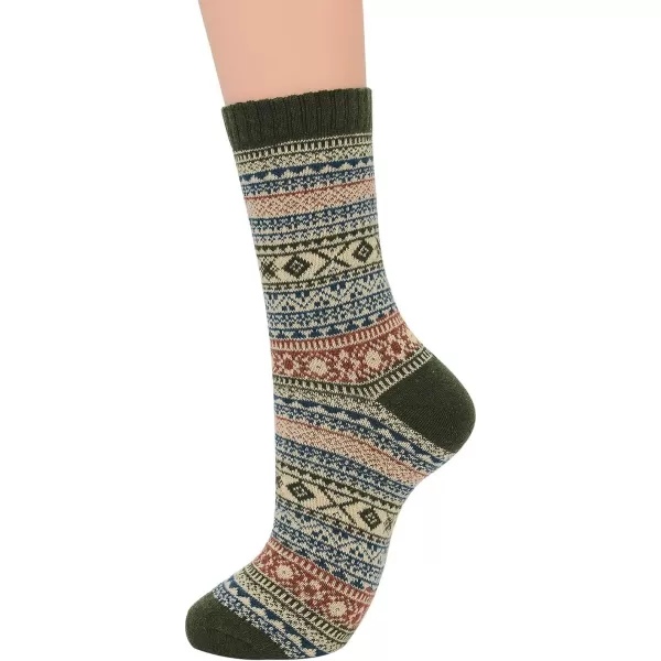 Zando Mens Wool Socks Athletic Socks Soft Warm Socks Thick Winter Socks Crew Socks Knit Cozy Socks Hiking Socks Christmas