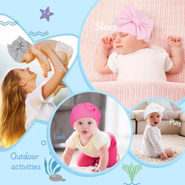 Zando Newborn Baby Girl Hats Soft Beanie Hat Cute for 0-6 Months Infant Toddler Hospital Hat Caps
