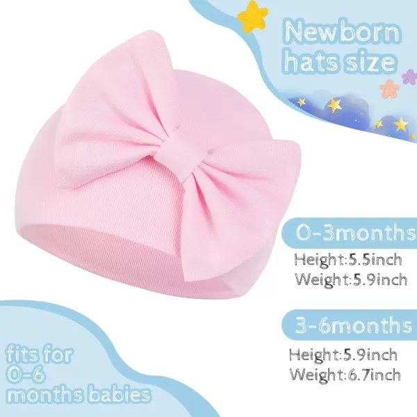 Zando Newborn Baby Girl Hats Soft Beanie Hat Cute for 0-6 Months Infant Toddler Hospital Hat Caps