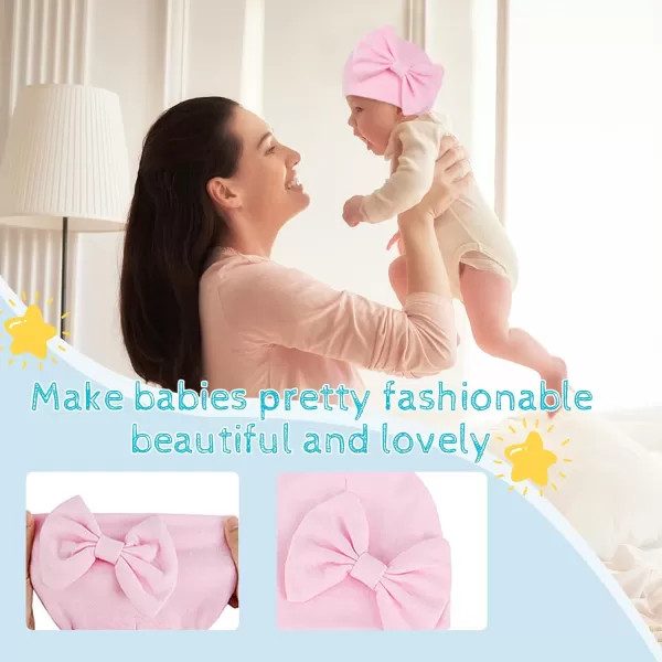 Zando Newborn Baby Girl Hats Soft Beanie Hat Cute for 0-6 Months Infant Toddler Hospital Hat Caps