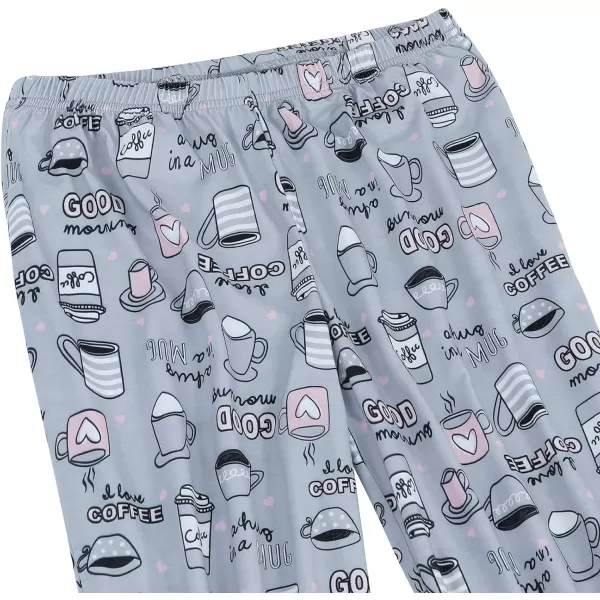 Zando Pajamas for Women 2 Piece Lounge Sets Cartoon Pajama Set Sleep Matching Sets with Pants Capri PJS Print Sleepwear