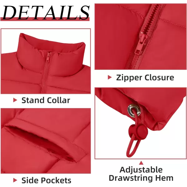 Zando Puffer Vest Women Outerwear Vests Sleeveless Stand Collar Oversized Zip Up Padded Puffy Winter Gilet Jacket Coat