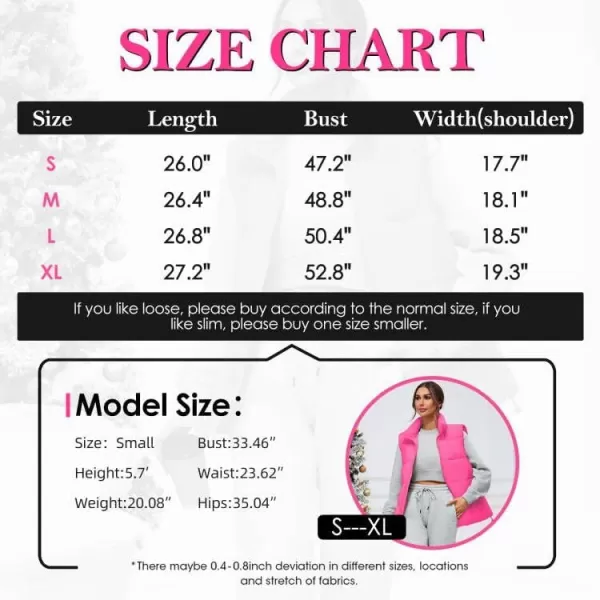 Zando Puffer Vest Women Outerwear Vests Sleeveless Stand Collar Oversized Zip Up Padded Puffy Winter Gilet Jacket Coat