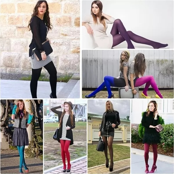 Zando Run Resistant Tights for Women Semi Opaque Solid Color Footed Leggings Womens Tights Pantyhose for Women