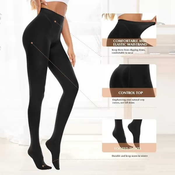 Zando Run Resistant Tights for Women Semi Opaque Solid Color Footed Leggings Womens Tights Pantyhose for Women